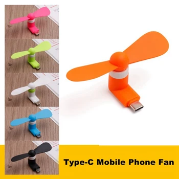 크리에이티브 휴대용 마이크로 미니 선풍기 휴대폰 충전 보물 팬, USB 가제트 냉각 팬, C 타입 안드로이드 USB-C