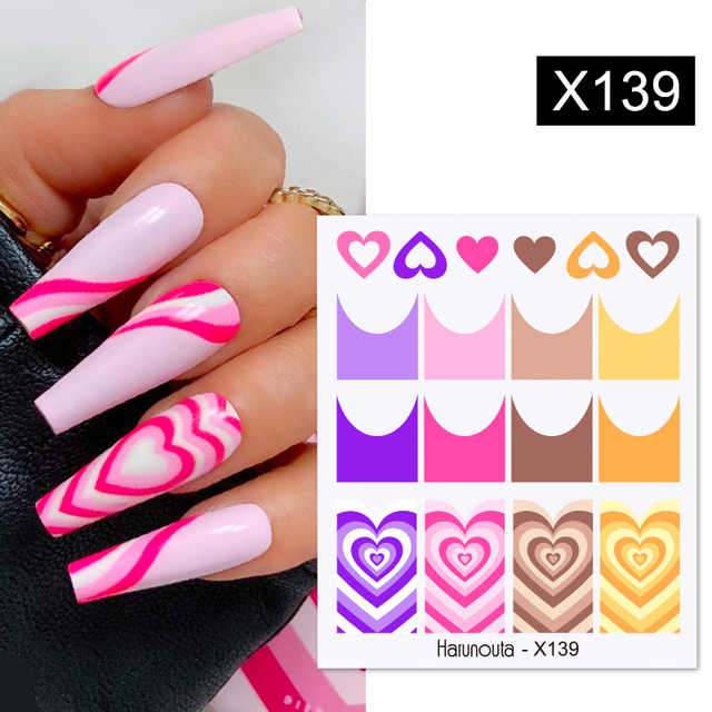 Transfer Nail Stickers Charms Spring Summer Water Sticker For Nails Sliders Flower Leaf Image Tattoo Decal Decoration