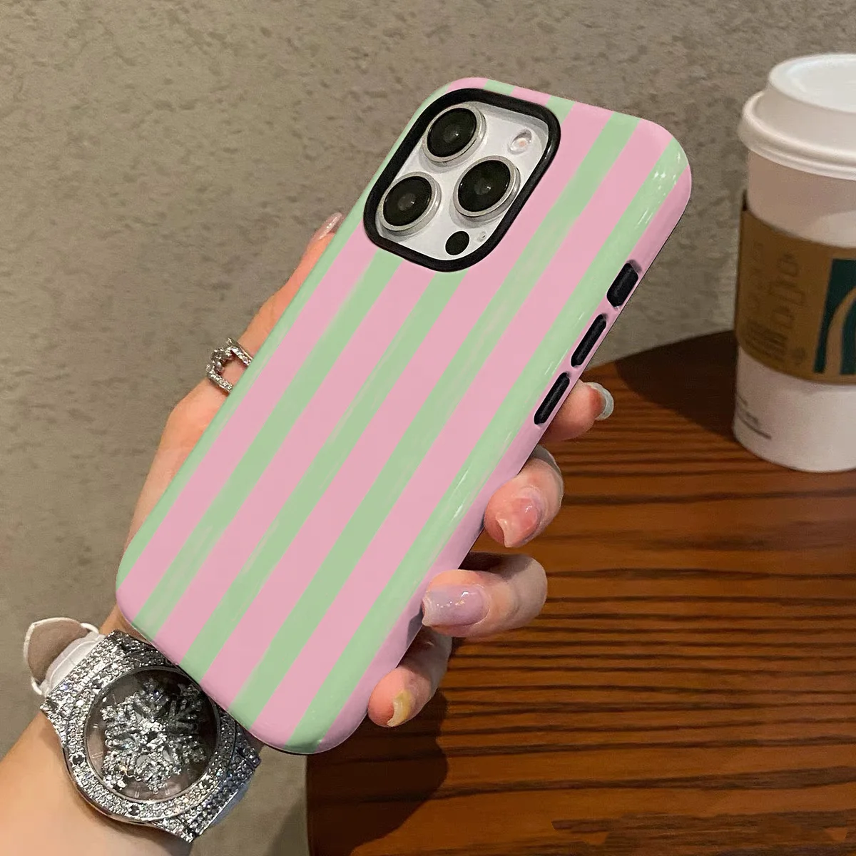 Luxury Fashion Double-Layer Phone Case with Stylish Design