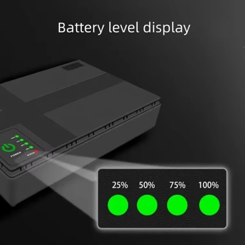 5V9V12V Optical cat monitor backup uninterrupted 10400Mah DC power AC85-265V DC1018P router charger Mobile UPS