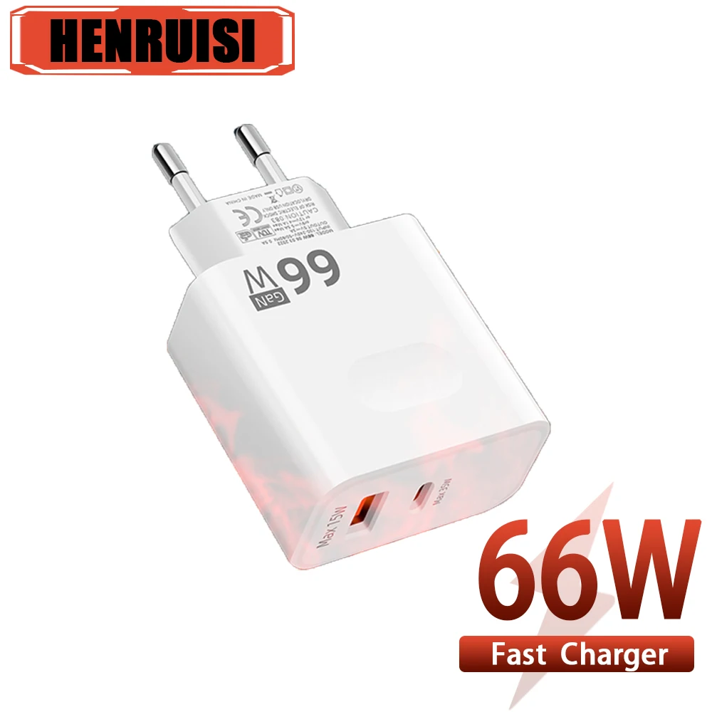 

66W GaN USB Charger Type C PD Fast Charging Mobile Phone Power Adapter Quick Charge 3.0 For iPhone Xiaomi Samsung Wall Charger