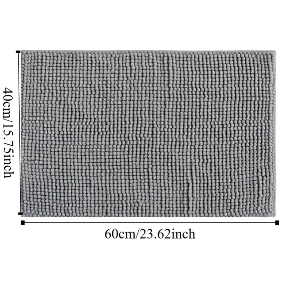 Feet Mat Absorbent Chenille Bathroom Mat Non-slip Washable Bath Rug Rectangular Thickened Doormat Living Room
