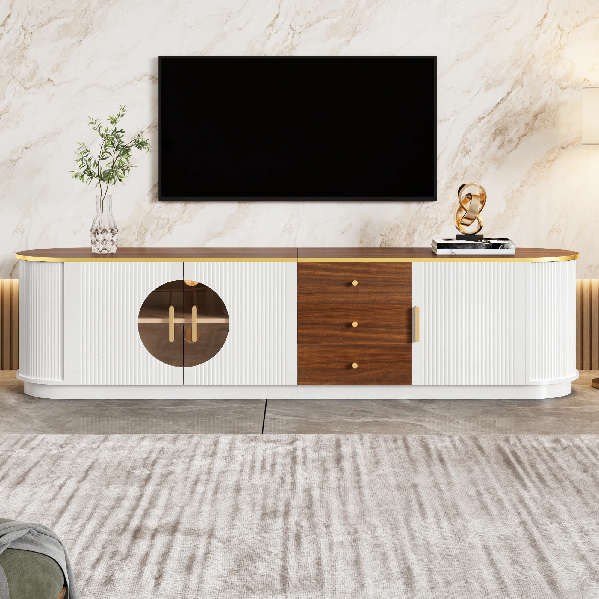 Szafka RTV z 3 drzwiami i 3 szufladami z EU za $209.41 / ~785zł