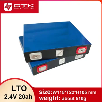 2.4V 20Ah LTO 20000 Cicli Batteria al Litio Titanato Alta Velocità di Scarica per il FAI DA TE 12V 36V 48V 72V Sistema di Accumulo di Energia EV
