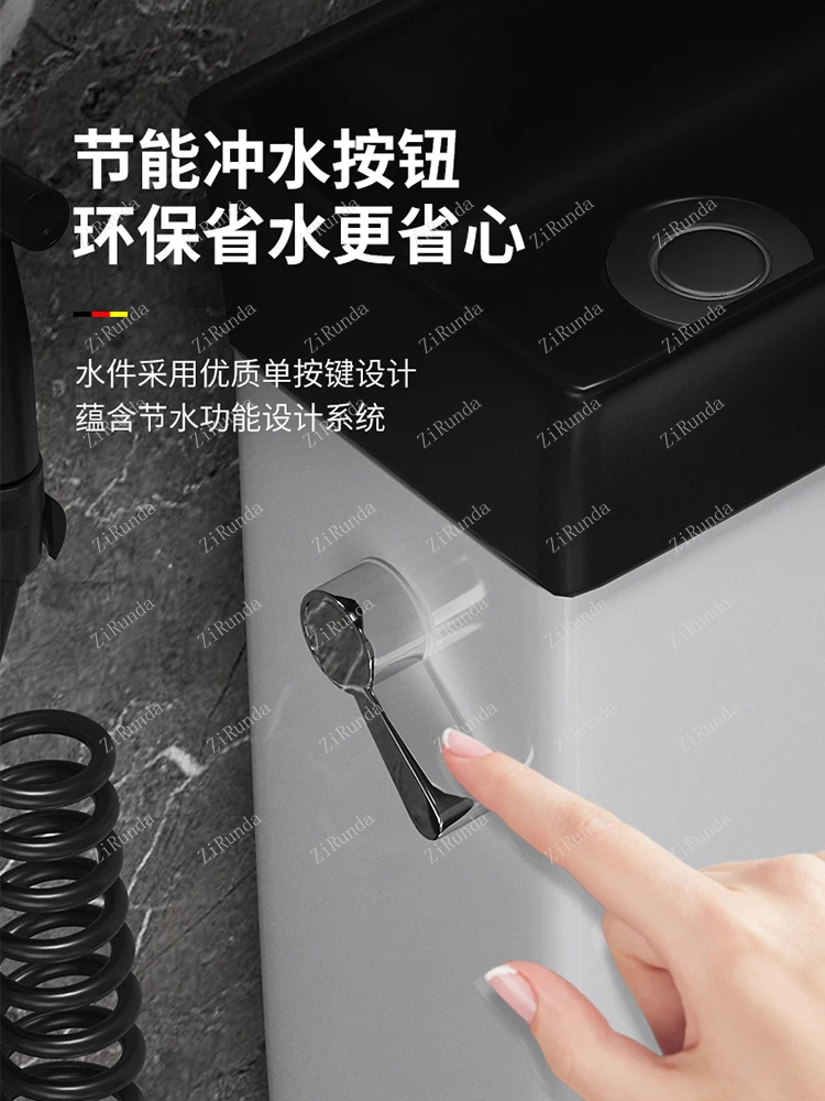 Household toilet with washbasin and faucet water-saving siphon integrated toilet