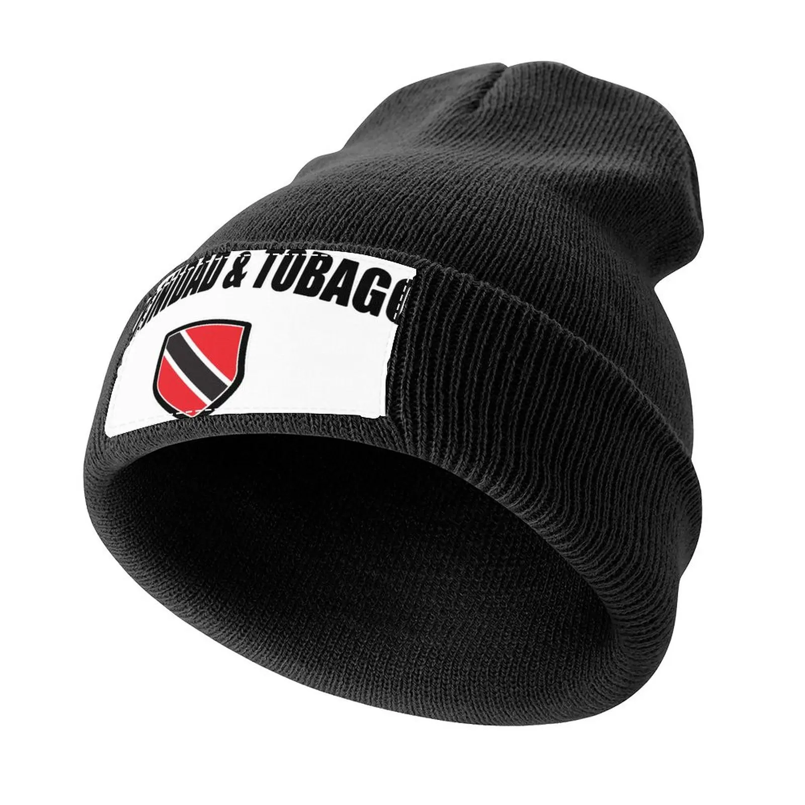 

Trinidad and Tobago Sport With Patriotic Flag Shield Knitted Cap Military Tactical Cap Designer Hat Hood Mens Women's