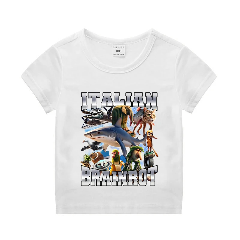 Tung Tung Tung Sahur Kinder T-Shirt - Baumwolle Kurzarm Für Jungen Mädchen