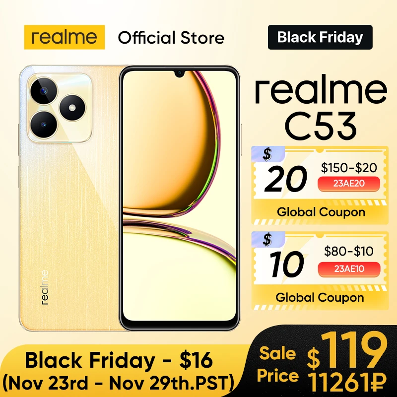  [NEW ARRIVAL] realme C53 33W SUPERVOOC Charge 6.74" 90Hz Display 50MP AI Camera 5000mAh Battery 7.49mm Ultra Slim 6GB+128GB NFC 