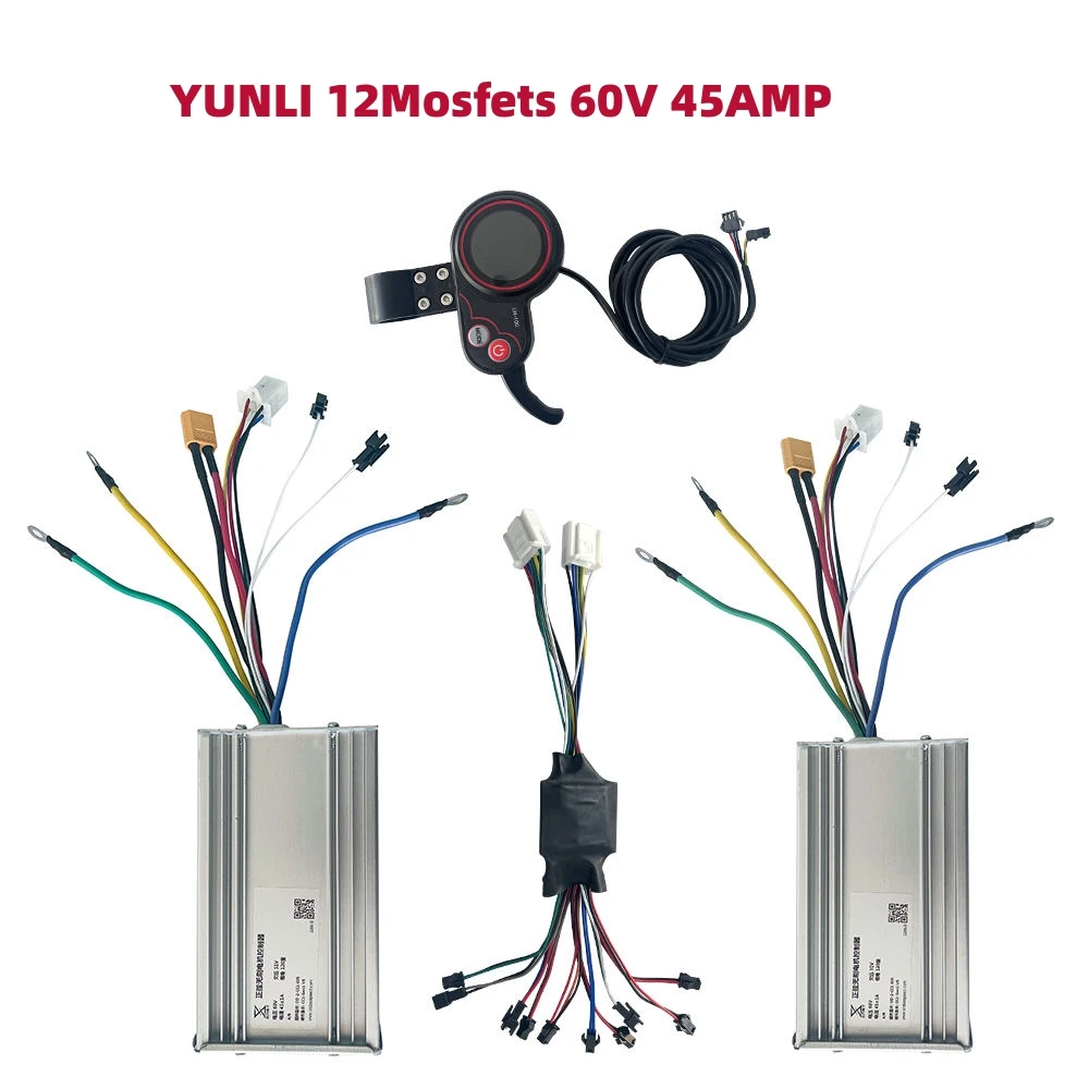 

Good Quality Dual E Scooter Controllers 60V 45Amps 12 Mossfets Tube 5 Pin Ms668 Lh100 Throttle Electric Scooter Controller