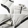 Men's Sleeveless Vest Stand Collar Thicken Jacket Down Windproof Winter Coat Custom Printing Company Brand Diy Logo Warm Vest 2