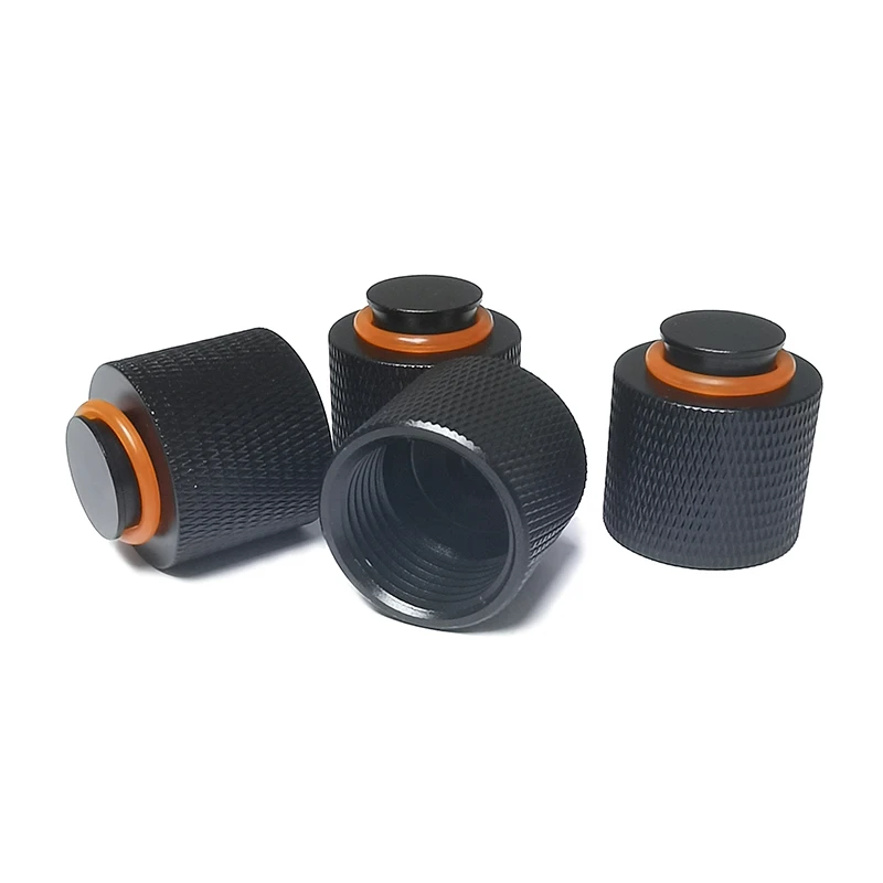 Co2 Cylinder HPA Tank Regulator Valve Thread Protector Cover Alumium Black Aceessories Air Pressure Valve Regulator 4pcs