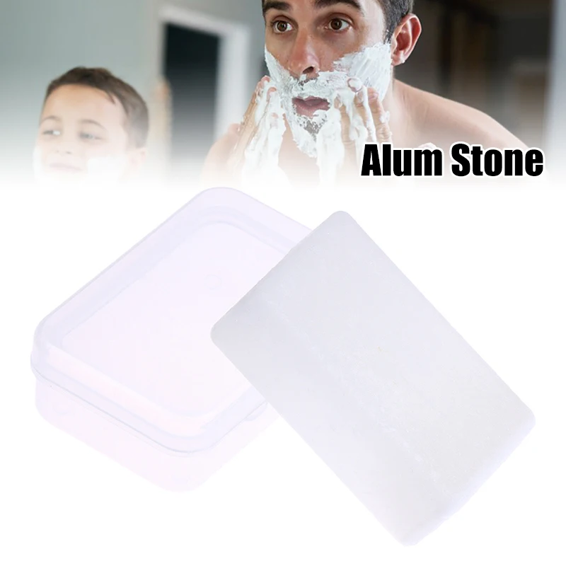 

Alum Stone 100% Natural Odourless After Shave Deodorant Alternative Soothes the Skin Shaving Barber Stop Bleeding Alum Stone