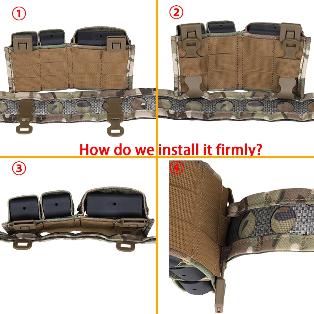 Tactical 5.56 9mm 1+2 Magazine Pouch KYWI Wedge Insert Shorty MAG Bag MOLLE M4 G17 AR15 Airsoft Belt Vest Gear Maclice Clip