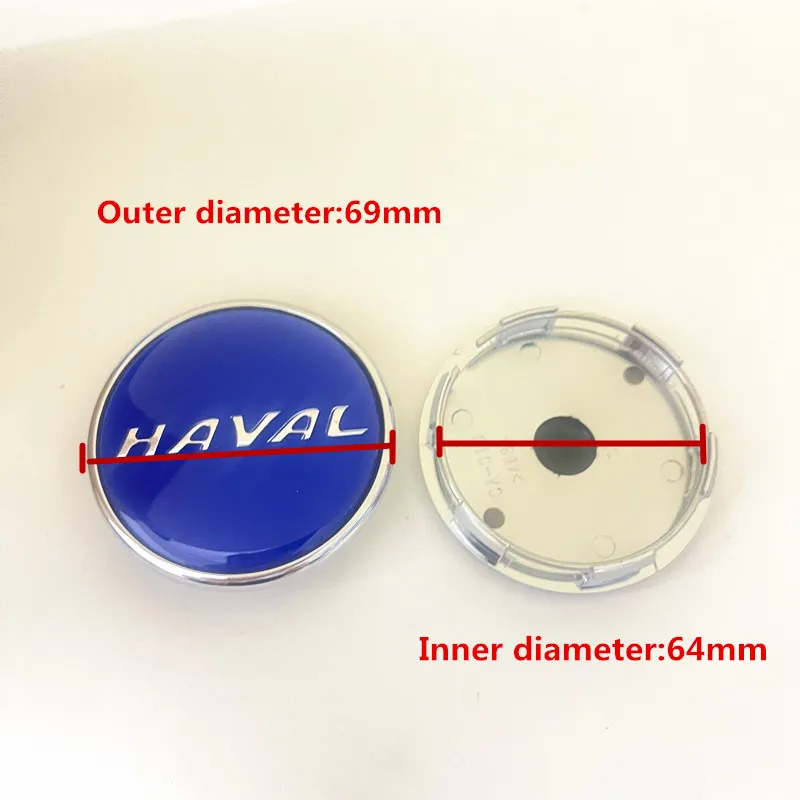 4PCS 69mm Car Wheel Center Hub Caps For Haval F7 F7X Jolion H6 H2/H4/H7/H8/H9/H2S
