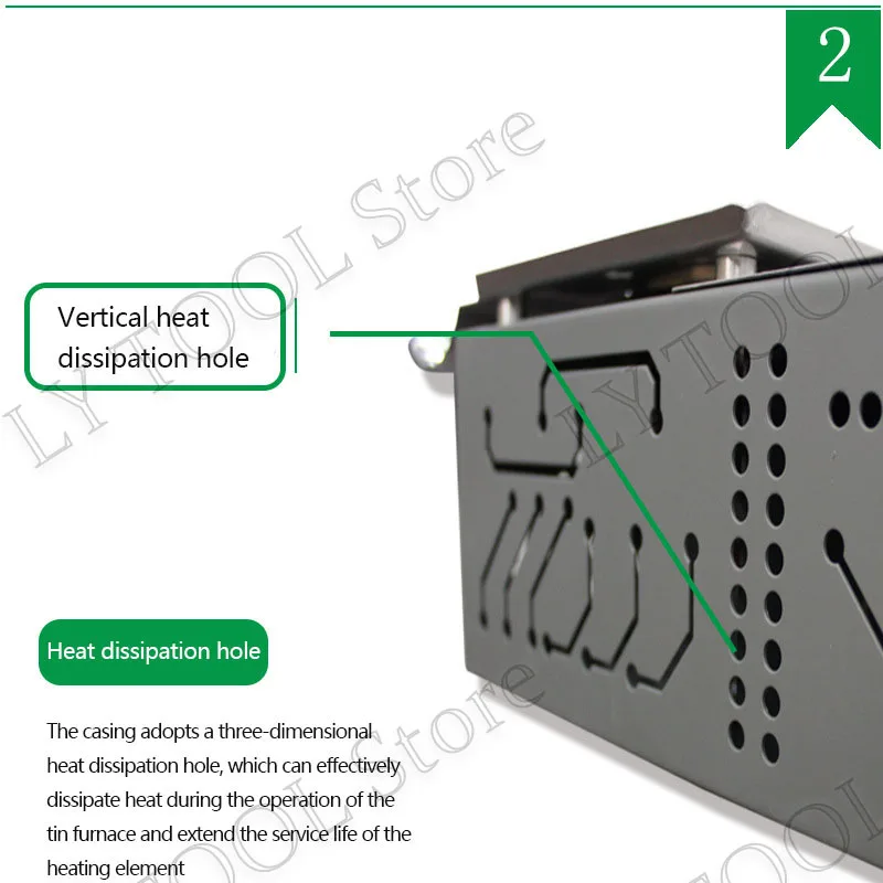 MS-50 250w Digital Lead-free Titanium Alloy solder pot melt tin 0.6KG temperatur