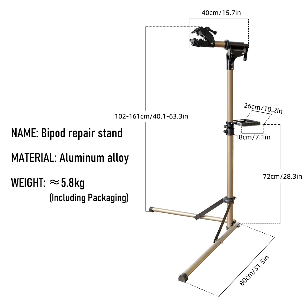 Bike Rack Holder Storage Bicycle Repair Stand Aluminum Alloy Bike Work Stand Professional Bicycle Repair Tools Adjustable Fold 3