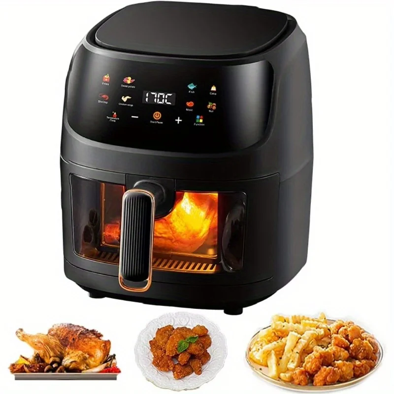 8L Intelligent Air Fryer Multifunctional Household Large Capacity Air Fryer Visual Oil-Free Oven Convection Efficient Meals 8L Intelligent Air Fryer Multifunctional Household Large Capacity Air Fryer Visual Oil-Free Oven Convection Efficient Meals