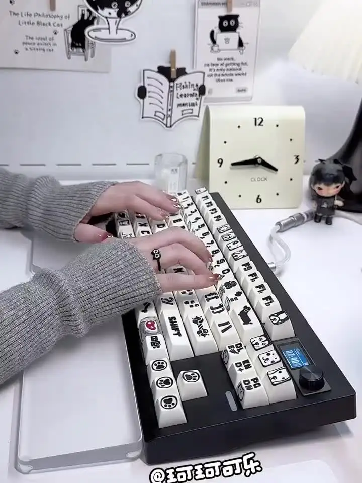 Gmk87 kit de teclado mecânico permutável, bluetooth 5.0 2.4g, sem