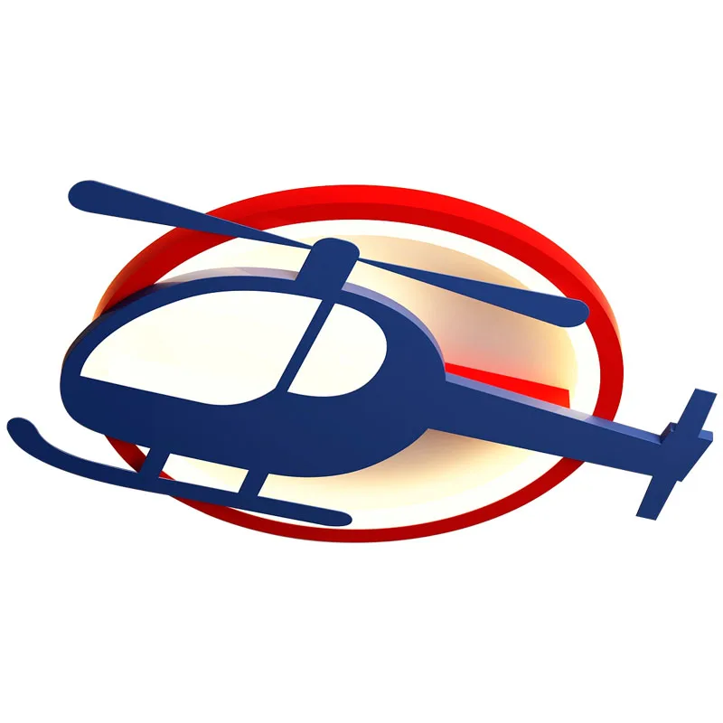 

Interior Decoration Lighting Cartoon Helicopter Chandelier 4CCT Remote Control Dimming Bedroom LED Ceiling Light