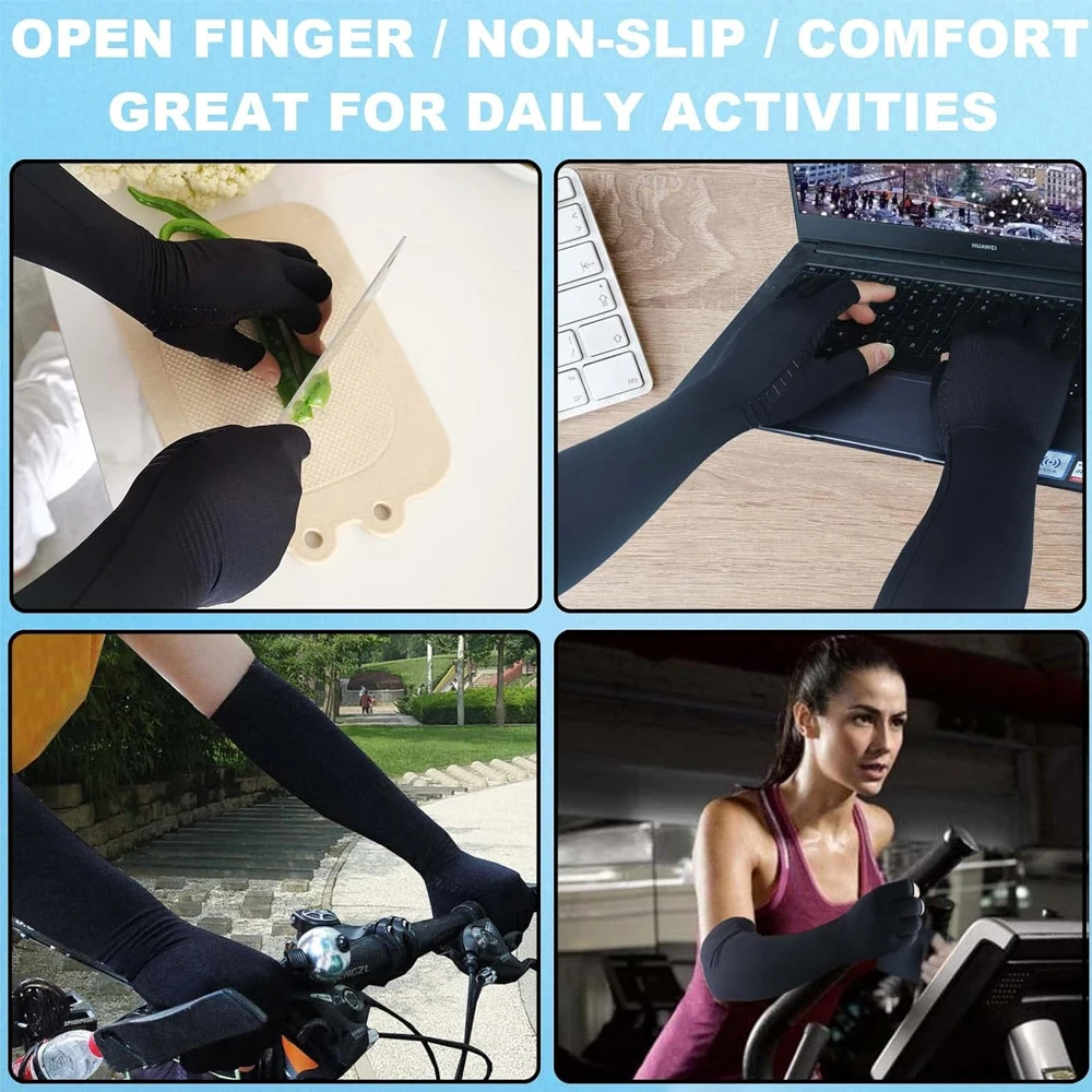 زوج واحد من قفازات التهاب المفاصل المضغوطة النحاسي...