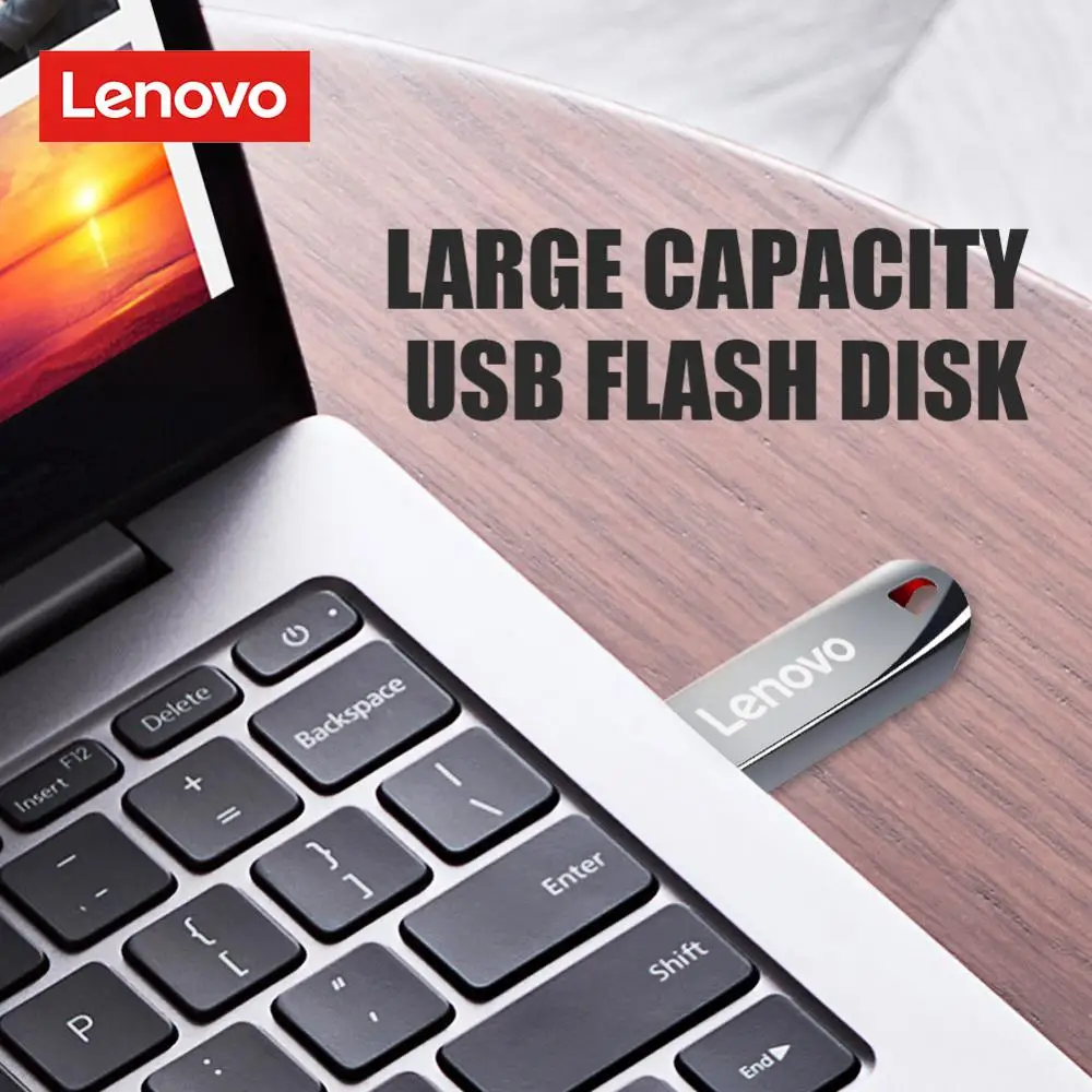 Lenovo Metal U Disk 2TB Portable Pen Drive 1TB High Speed USB 3.0 Type-C Interface Waterproof 1TB 512GB Memoria Usb Flash Disk