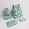 Travel Storage Bag Set Eight-piece Cosmetic Toiletry Classification Bag Suitcase Organizer Pouches Durable Polyester Fabric 1