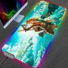 Game T-Tears Z-Zelda K-Kingdom LED Light RGB Luminous Keyboard Desk-Mat Color Waterproof Office Mouse Computer Anti-slip Rubber 6