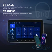 Lecteur multimédia automobile Android Podofo 7 pouces 4+64G 1 Din, CarPlay sans fil, Android Auto, système intelligent pour voiture, navigation GPS, WiFi, BT, autoradio stéréo FM RDS EQ 6