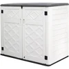 Resin Outdoor Storage Shed, 38 Cu.ft Outdoor Storage Box Waterproof for Garden Tools, Patio Furniture, Trash Cans, Tool Cabinet 1