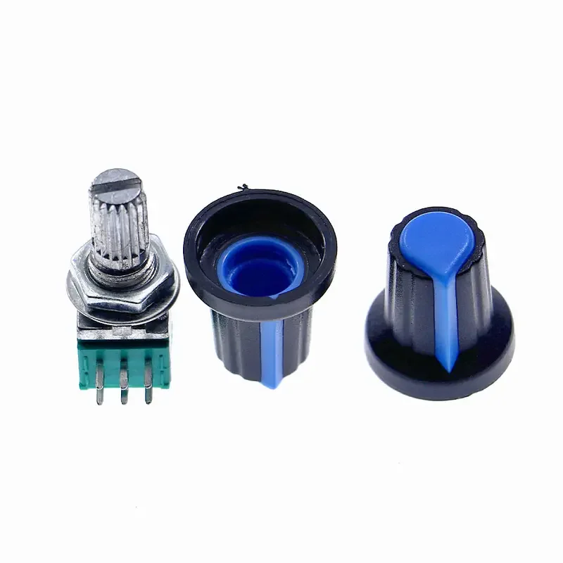 35pcs/Box audio 6pin shaft 15mm amplifier sealing potentiometer 1K/5K/10K/20K/50K/100K/500K with knob Assorted kit set