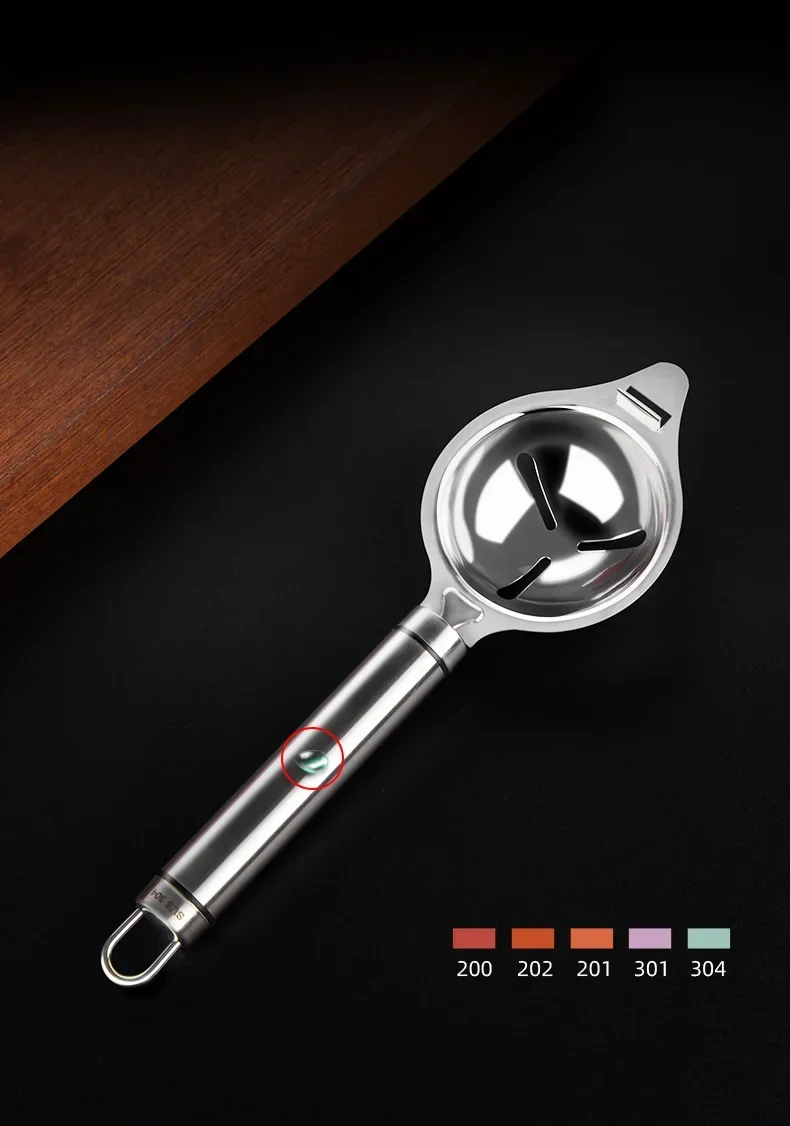 Description Picture 3 of itemStainless Steel Egg Separator Spoon Divider - Kitchen Tool for Separating Egg Yolk from White, Baking Utensil with Filter Design