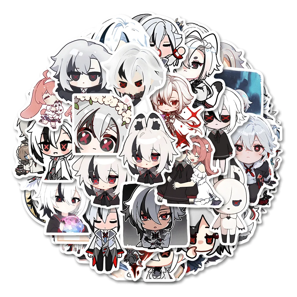 

Коллекционные наклейки для фанатов Genshin Impact Merch, 48 шт. Arlecchino The Knave