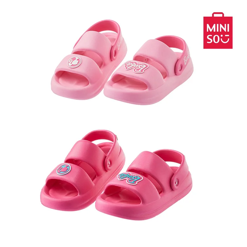 

Miniso Barbies Daylight Shining Series Slippers Cartoon Home Anime Heightening Kawaii Cute Outer Wear Girls Sandals Home Shoe