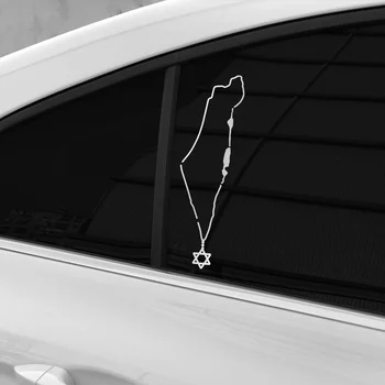 Adesivi per Auto Creative Israel Map decalcomania riflettente Auto Body Window decalcomanie per parabrezza anteriore accessori universali per decorazioni fai da te