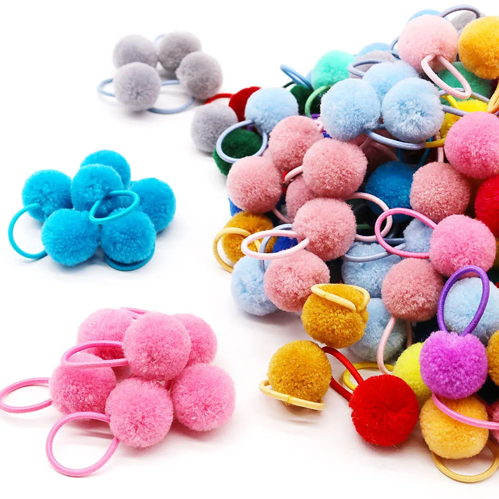 Title 1, Pets Dogs Cats Solid Pompoms Hair Bow Cute Hair...