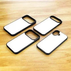 Shockproof TPU Sublimation Phone Case with Blank Aluminum Shell - Pack of 10 for iPhone 17 Air (Black)