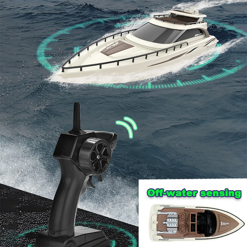 Remote Control Boat TKKJ 2.4G RC Boat Mini Remote Control Boat 1/28 Scale Dual Motor 15KM/H Fast Speed Electric Water RC Speedboat Boy Toy Gift