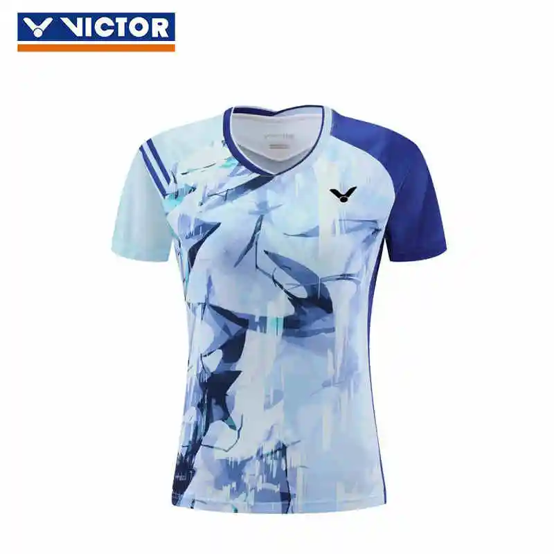 New Victor Victory Badminton Tennis Clothing Sports Short-sleeved T-shirt Comfortable Breathable Sweat-absorbent Top
