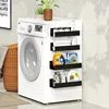 1PC magnetic storage rack with hooks for household kitchen refrigerator washing machine side hanging storage rack ﻿ 3
