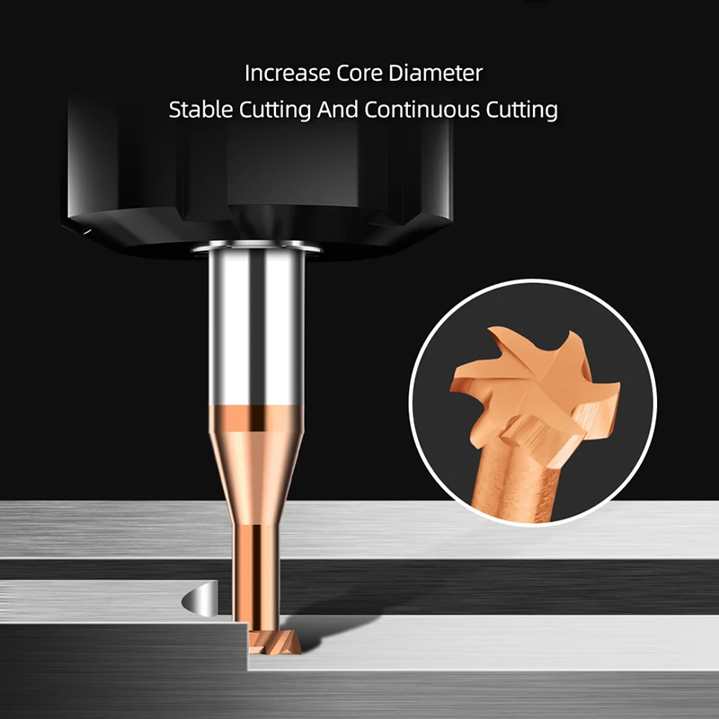 Carbide T Slot Milling Cutter CNC Tools Metal Aluminium Steel Machining Tungsten Steel T-Groove End Mills