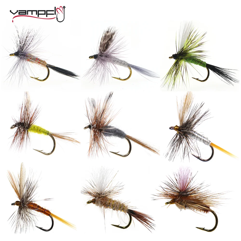 Vampfly Adams Dry Fly Barbed Fly Hook Light Hendrickson Rainbow Trout