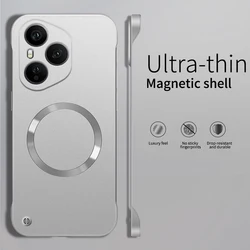 UltraThin Metallic Paint Frameless Magnetic Cooling Case with Hard PC Cover for Honor 500 Pro (Silver)