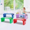 4 Pcs Kids Lap Desk Tray Plastic Breakfast Laptop Trays Portable Lap Bed Table with Side Pockets (20" x 10" x 7") 4