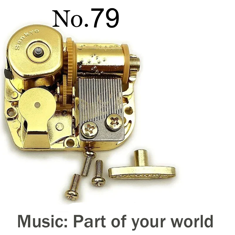 Anime Gold Mechanical DIY Music Box Movement Lilium Your Name Secret Base Musical Accessories Family Activities Gifts 2