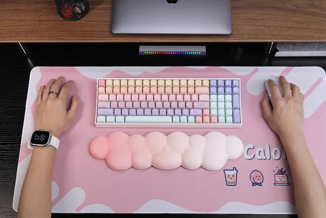 Accessoire Gamer Confort Lot De 3 Repose-Poignets Clavier Souris - Mousse Mémoire Forme - Antidérapant - Ergonomique Bureau Repose Poignet Clavier