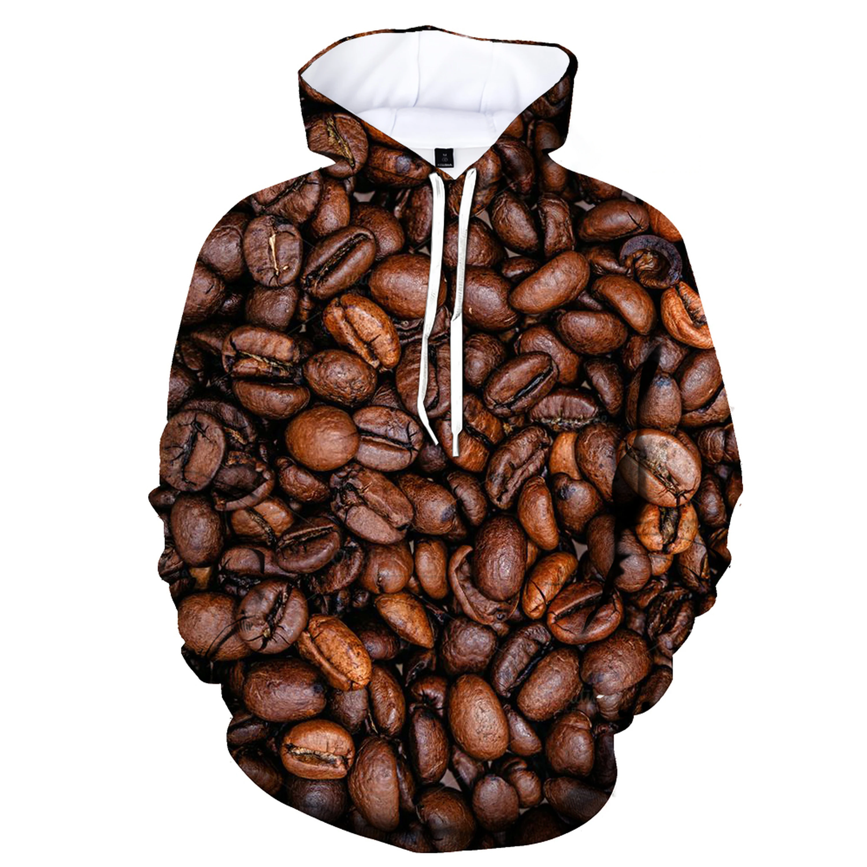 

Новые весенние модные кофейные зерна с 3D принтом толстовки мужские и женские пуловеры повседневные зерна Топ