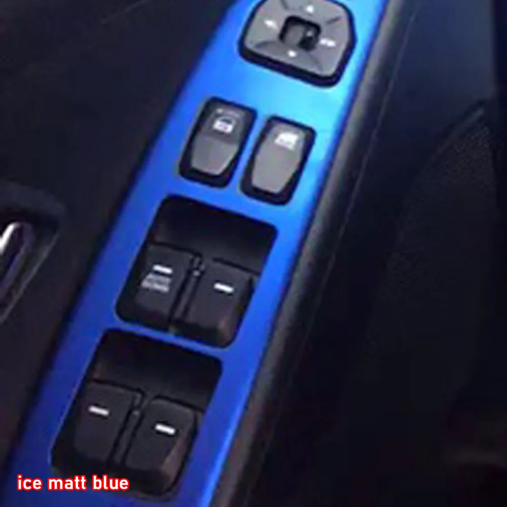 자동차 스타일링 블랙 카본 데칼 자동차 창 리프트 버튼 스위치 패널 커버 트림 스티커 4 개/대 현대 IX35 2010-2017