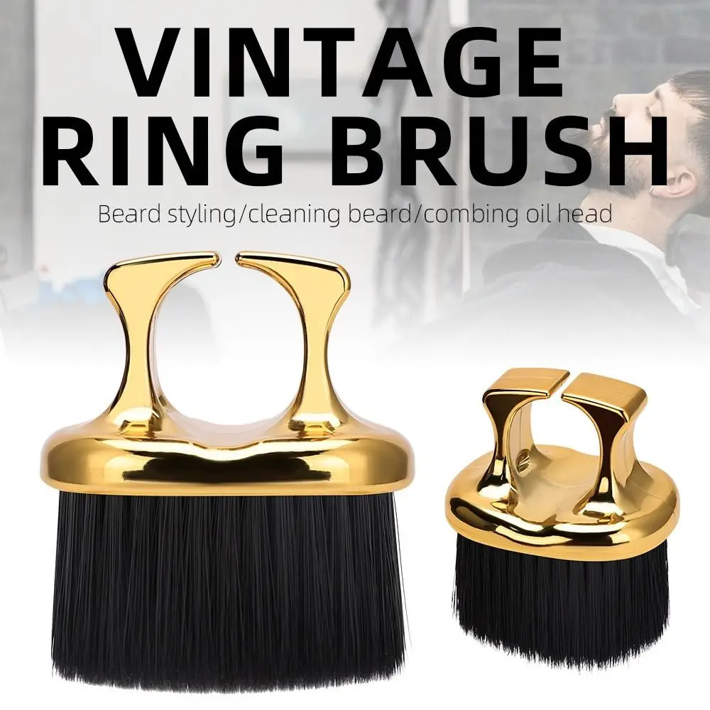 High-quality Ring Neck Face Duster Professional Hairdressing Beard Brush Barber Hair Cleaning Brush Salon