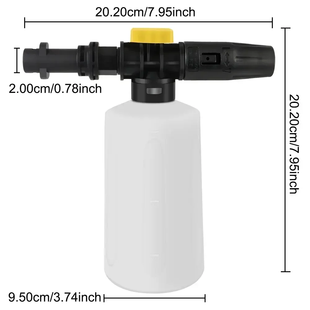 750ML High Pressure Foam Pot Car Washing Kit Foam Sprinkler White Different Spray Mode for Karcher K2-K7 for Karcher K Series