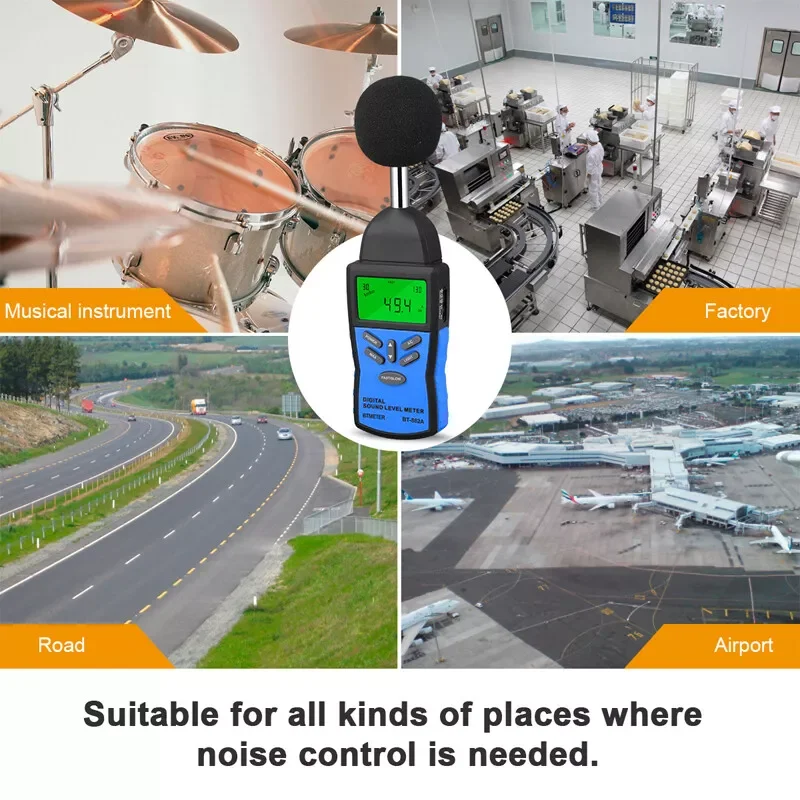 BTMETER BT-822A Sound level meter Decibel Noise level meter 30~130dB Environmental Quality Tester Tool Sensitively adjustable